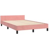  Okvir za krevet s uzglavljem ružičasti 120 x 200 cm baršunasti | shoptok.hr