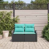  Vrtni kauč Crna 124 x 62 x 85cm poliratan | shoptok.hr