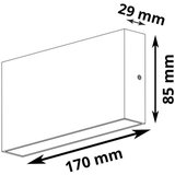  LED Spoljašnje zidno svetlo CHICAGO LED/5,5W/230V IP44 belo | Eponuda.com