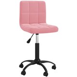 vidaXL Okretna blagovaonska stolica ružičasta baršunasta | shoptok.hr