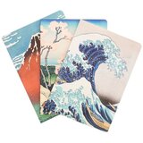 Grupo Erik Editores S. L. Set 3 bilježnice A5 Veliki val kod Kanagawe - Hokusai, listovi na linije | shoptok.hr