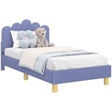  Krevet za djecu s uzglavljem Traper plava 80 x 160 cm Tkanina | shoptok.hr