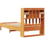  Knjižna postelja brez vzmetnice vošč. rjava 75x190 cm borovina, (21532365) | Shoptok.si