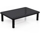 OneConcept Stalak za monitor, metalni, perforirani uzorak, 37 × 10 × 24 cm (Š × V × D) | shoptok.hr