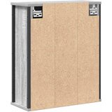  Kupaonski zidni ormarić s ogledalom sivi sonoma 50x21x60 cm | shoptok.hr