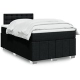 vidaXL Krevet s oprugama i madracem crni 120 x 200cm od tkanine | shoptok.hr