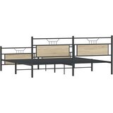 Metalni okvir kreveta bez madraca boja hrasta sonome 193x203 cm | shoptok.hr