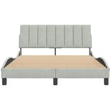  Okvir za krevet bez madraca Hanko svjetlosivi 140 x 190 cm baršunasti | shoptok.hr
