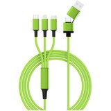 Smrter USB polnilni kabel USB 2.0 Apple Lightning vtič , USB-A vtič, USB-C vtič, USB-mikro-B vtič 1.2 m zelena z OTG funkcijo, polimerna prevleka SMRT, (20545000) | Shoptok.si