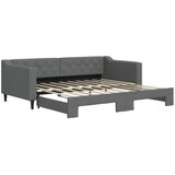  Dnevni krevet na razvlačenje tamnosivi 90 x 190 cm od tkanine | shoptok.hr