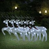  Božićni sobovi 6 kom bijeli 120 LED žarulja Cijene