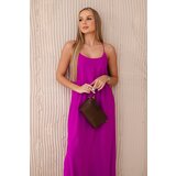 Włoski Long dress with straps violet Cene