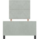 vidaXL Okvir kreveta Svjetlosiva 100x200 cm Baršun | shoptok.hr