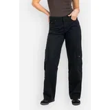Mia Cargo Pants deep black canvas