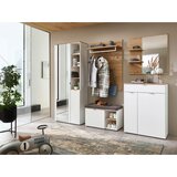 XORA omara za čevlje bela, hrast artisan | Shoptok.si