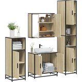 vidaXL 4-dijelni set kupaonskog namještaja boja hrasta sonome drveni | shoptok.hr