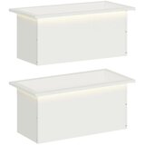  Vrtna posuda za sadnju s LED svjetlom 2 kom. Bijela - Bijela 30 x 60 x 30 cm 2 | shoptok.hr