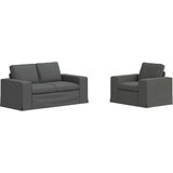 SOFA 2 pcs Tamno siva Metal | shoptok.hr