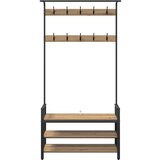 vidaXL Vješalica za kapute s policom hrast artisan 95 x 34 x 184 cm | shoptok.hr