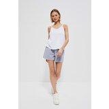 Moodo Cotton striped shorts - white Cene