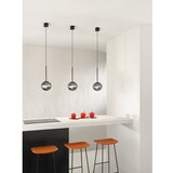  Ondaluce - Visilica na sajli JEWEL 1xE14/10W/230V prečnik 17 cm crna/zadimljena crna | Eponuda.com