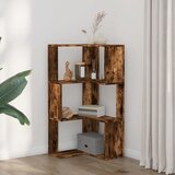  Kutni regal za knjige 3 razine boja hrasta 50x50x102 cm drveni | Eponuda.com