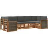  Set vanjskih sofa 6 kom. Prirodna i antracit Smeđa | Shoptok.si