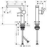 Hansgrohe 73040000 Tecturis E CoolStart EcoSmart+ 150 ClickClack visoka armatura za umivalnik | Shoptok.si