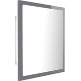  LED kupaonsko ogledalo visoki sjaj sivo 40x8,5x37 cm akrilno | shoptok.hr