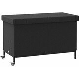  Vrtna kutija za pohranu s kotačima crna 110x55x73 cm | shoptok.hr