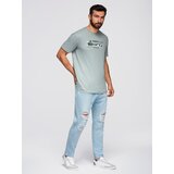 Ombre Men's denim joggers with asymmetrical stitching - blue | shoptok.hr