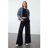 Trendyol Black Elastic Waist High Waist Extra Wide Leg Jeans