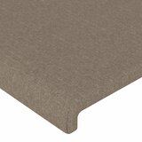  LED uzglavlje smeđesivo 93 x 16 x 118/128 cm od tkanine | shoptok.hr