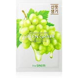 The Saem Natural Mask Sheet Green Grape maska iz platna za posvetlitev in vitalnost kožo 21 ml