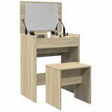The Living Store Toaletna mizica in stolček sonoma hrast 60x40x113,5 cm - Toaletna Mizica, (21482339) Cene