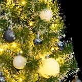 Umjetno božićno drvce 150 LED s kuglicama i snijegom 120 cm | shoptok.hr