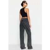 Trendyol Anthracite High Waist Wide Leg Jeans | Shoptok.si