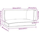  Set jastučića za palete 3 pcs Siva Oxford tkanina | shoptok.hr