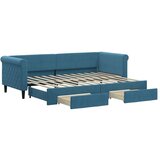 vidaXL Izvlečna dnevna postelja s predali modra 80x200 cm ža | Shoptok.si