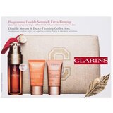 Clarins Double Serum & Extra-Firming Collection Set serum za obraz Double Serum Complete Age Control Concentrate 50 ml + dnevna krema za obraz Extra-Firming Energy 15 ml + nočna krema za obraz Extra-Firming Night 15 ml + ekološka kozmetična torbica za ženske | Shoptok.si