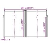  Zložljiva stranska tenda črna 200x1000 cm | Shoptok.si