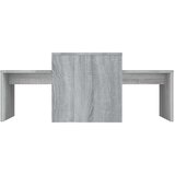 vidaXL komplet klubskih mizic siv sonoma 100x48x40 cm konstruiran les | Shoptok.si