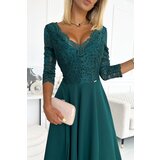 Numoco Elegant long dress with lace neckline | Shoptok.si