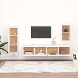 TV omarica 4 kosi bela trdna borovina, (20730168) | Shoptok.si