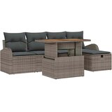  Sjedeća garnitura za vrt 6 kom. Siva poliratan 234 x 117 x 85 cm | shoptok.hr