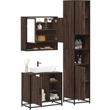 vidaXL 3-dijelni set kupaonskog namještaja boja smeđeg hrasta drveni | shoptok.hr