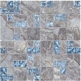 In Pločice s mozaikom 22 kom sivo-plave 30 x 30 cm staklene | shoptok.hr