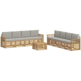  Set vanjskih sofa 9 pcs Bijela i svjetlosiva 59 x 59 x 37 cm | shoptok.hr