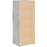 vidaXL Visoka omara betonsko siva 50x42,5x124 cm inženirski les | Shoptok.si