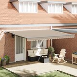 vidaXL Automatska retraktibilna tenda z LED Bež 450x350 cm, Tenda za zamenjavo tkanine za okvir 4.5x3.5 m Bež Cene